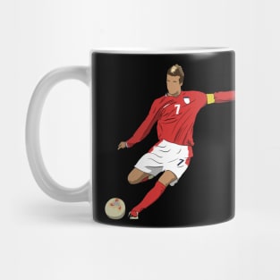 David Beckham Free Kick England Mug